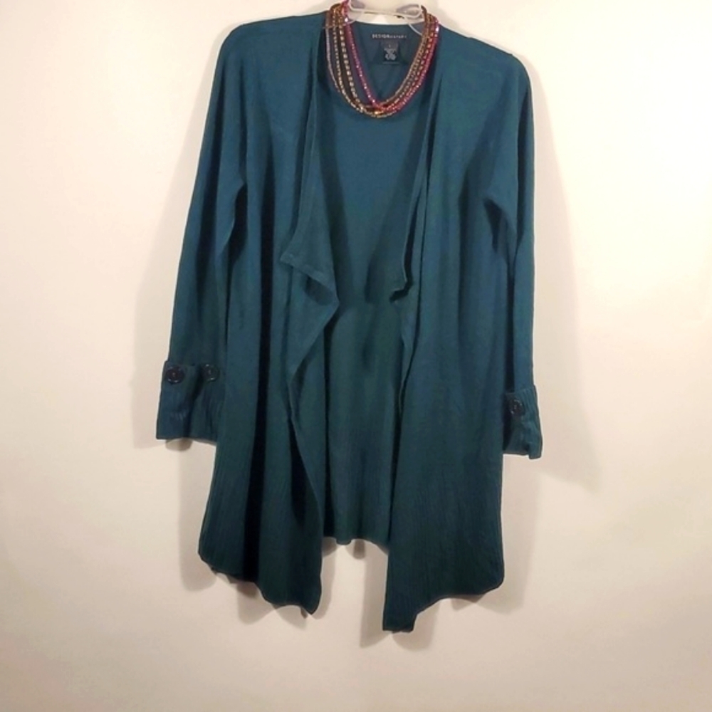 Hunter Green Trendy Open Cardigan Size Large - Picture 9 of 11